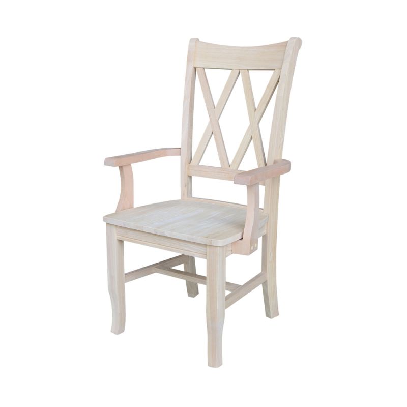 International Concepts - Double X-Back Chair with Arms - CI-20A