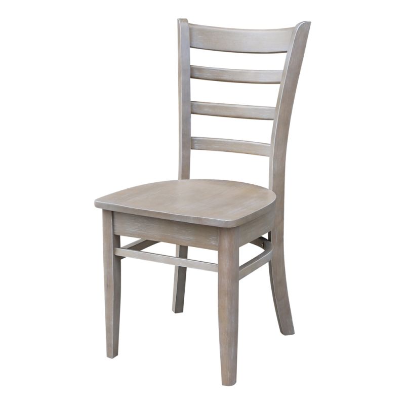 International Concepts - Emily Side Chair in Washed Gray Taupe Finish (Set of 2) - C09-617P