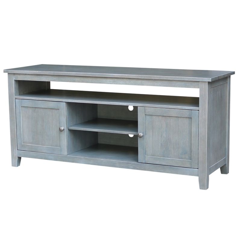 International Concepts - Entertainment / Tv Stand with 2 Doors in Heather Grey-Antique Washed Finish - TV105-51