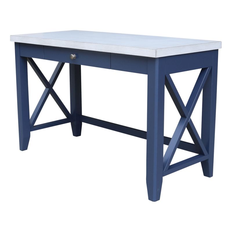 International Concepts - Hampton Desk in Blue/Chalk Finish - OF62-67X