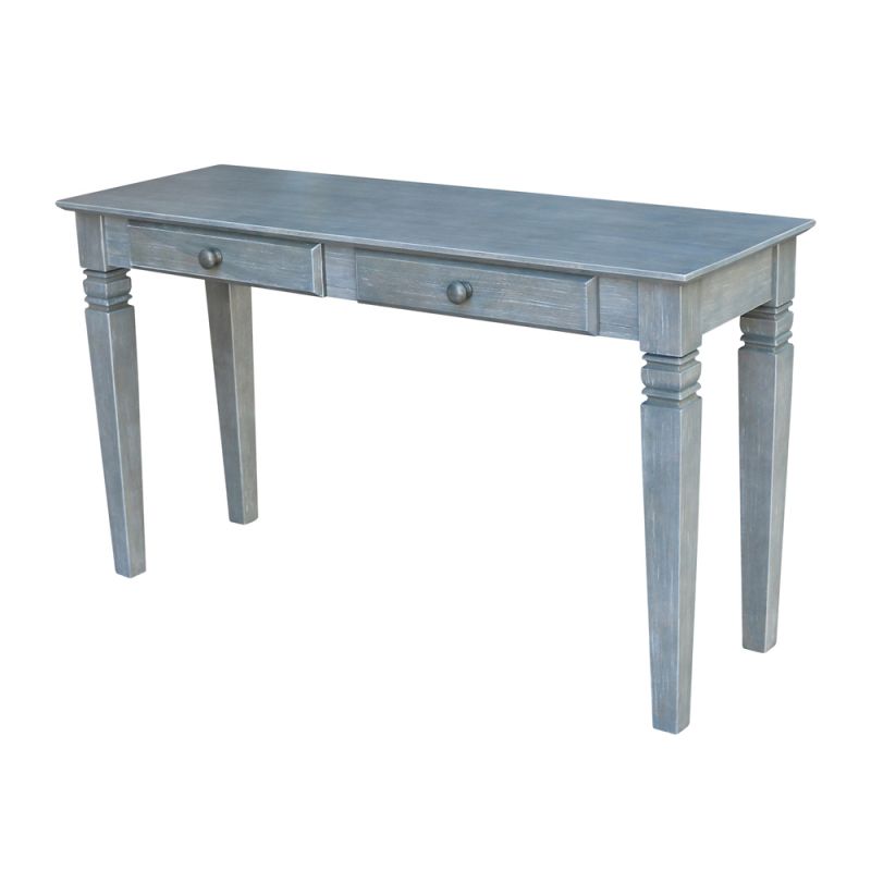 International Concepts - Java Console Table with 2 Drawers in Heather Grey-Antique Washed Finish - OT105-60S2