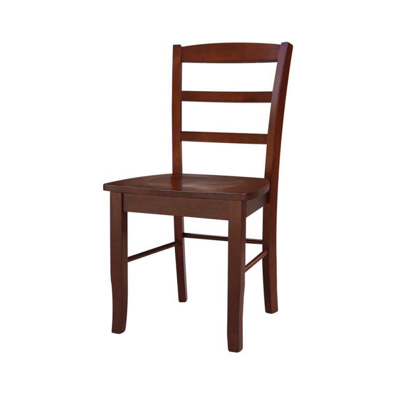 International Concepts - Madrid Ladderback Chair in Espresso Finish (Set of 2) - C581-2P