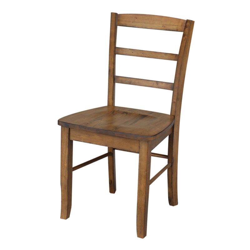 International Concepts - Madrid Ladderback Chair in Pecan Finish (Set of 2) - C59-2P