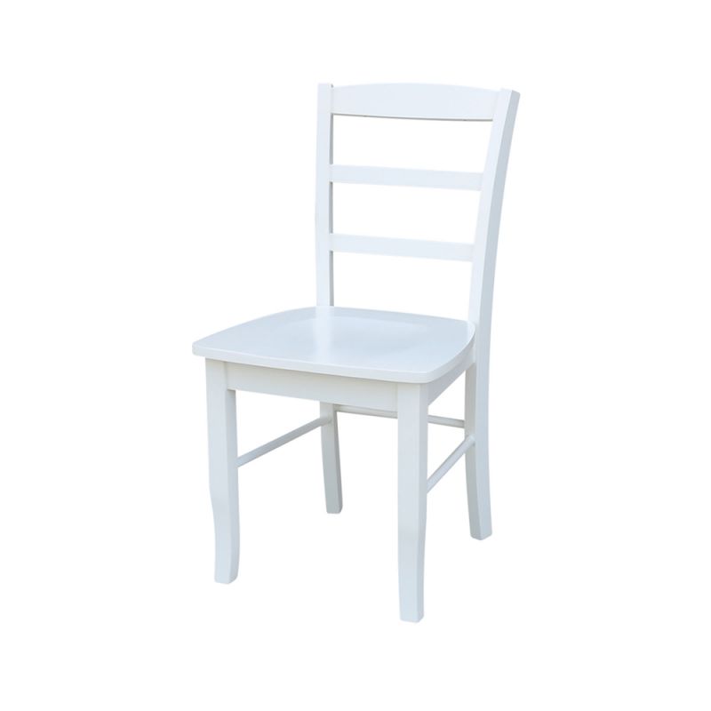 International Concepts - Madrid Ladderback Chair in White Finish (Set of 2) - C08-2P
