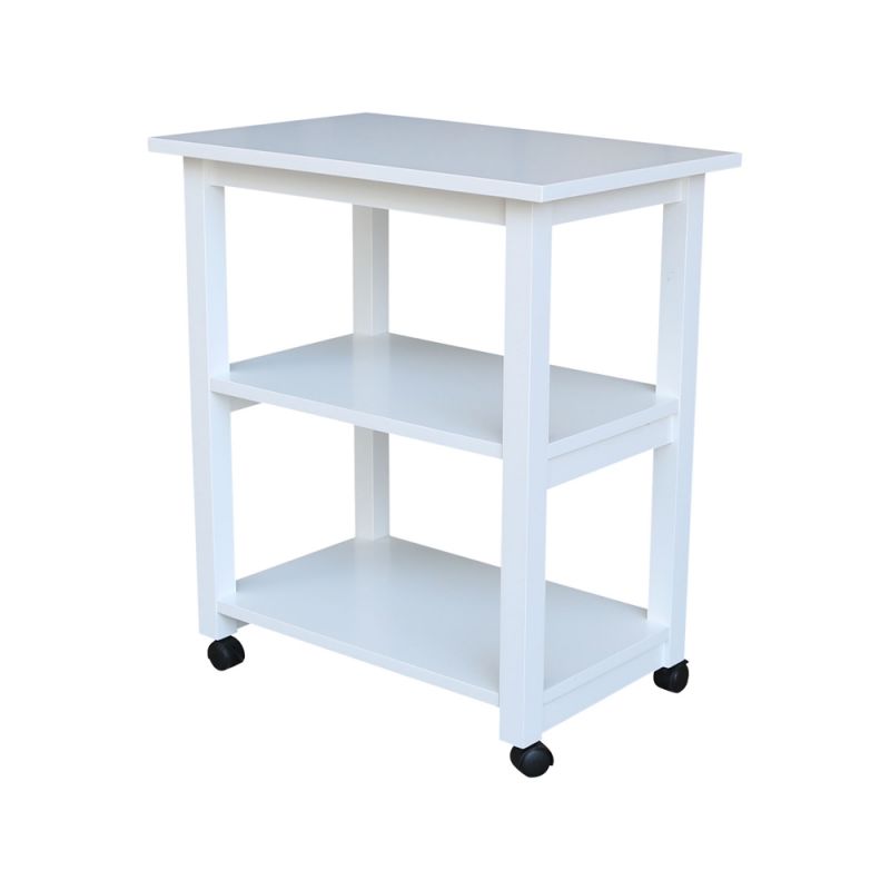 International Concepts - Microwave Cart in White Finish - WC08-185