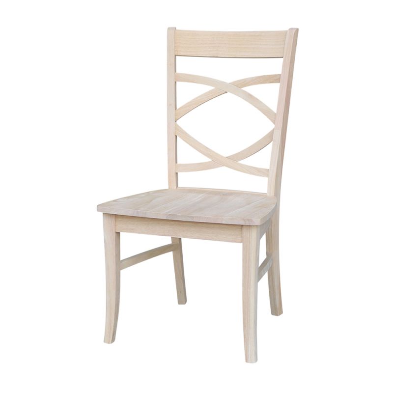International Concepts - Milano Chair with Wood Seat (Set of 2) - C-316P