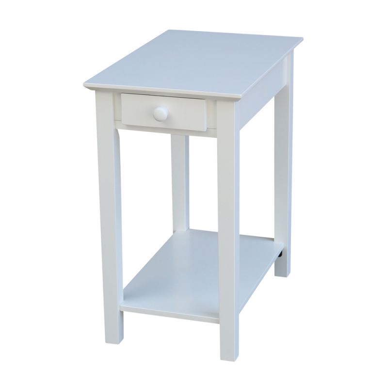 International Concepts - Narrow End Table in White Finish - OT08-2214
