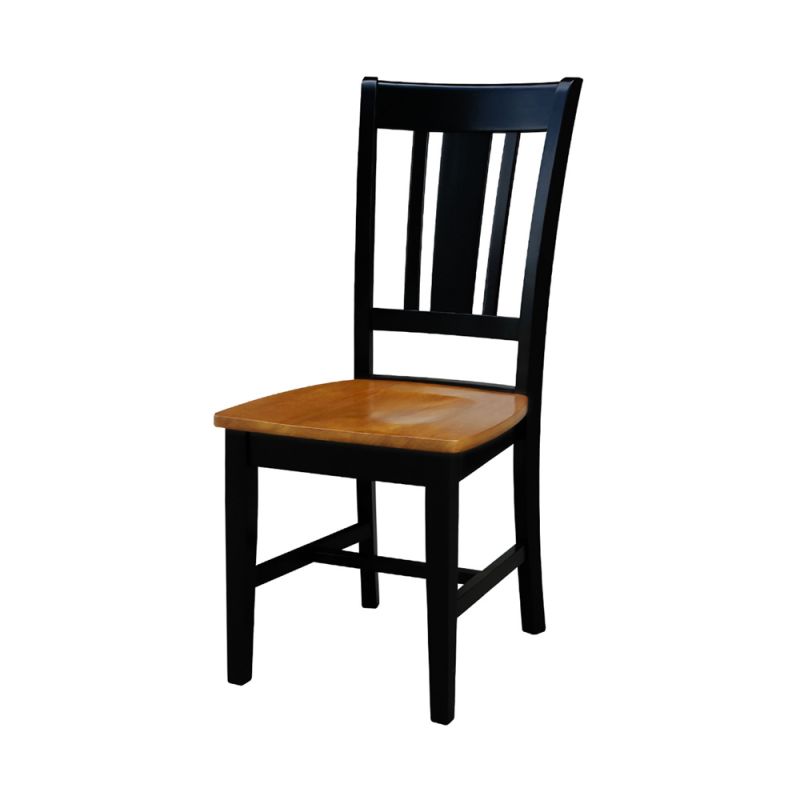 International Concepts - San Remo Splatback Chair in Black / Cherry Finish (Set of 2) - C57-10P