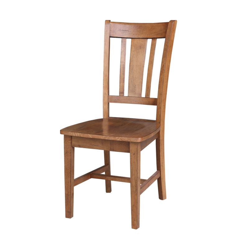 International Concepts - San Remo Splatback Chair in Distressed Oak Finish (Set of 2) - C42-10P