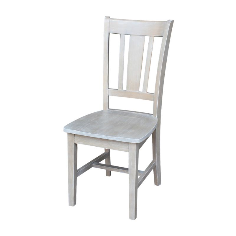 International Concepts - San Remo Splatback Chair in Washed Gray Taupe Finish - 1C09-10