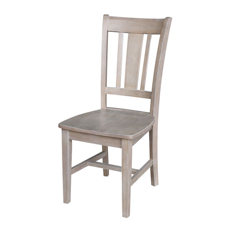 International Concepts - San Remo Splatback Chair in Washed Gray Taupe Finish (Set of 2) - C09-10P
