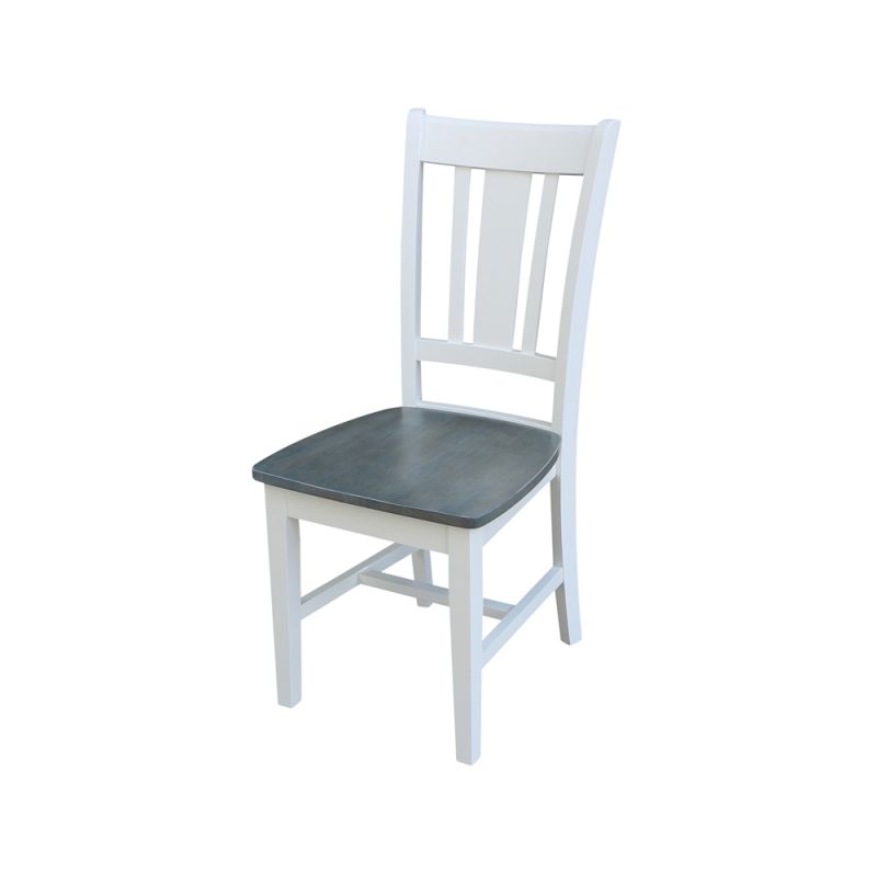 International Concepts - San Remo Splatback Chair in White/Heather Gray Finish (Set of 2) - C05-10P