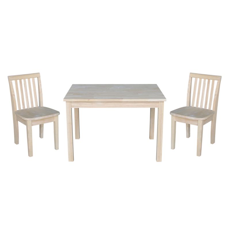 International Concepts (Set of 3 Pcs) - Table with 2 Mission Juvenile Chairs - K-2532-263-2