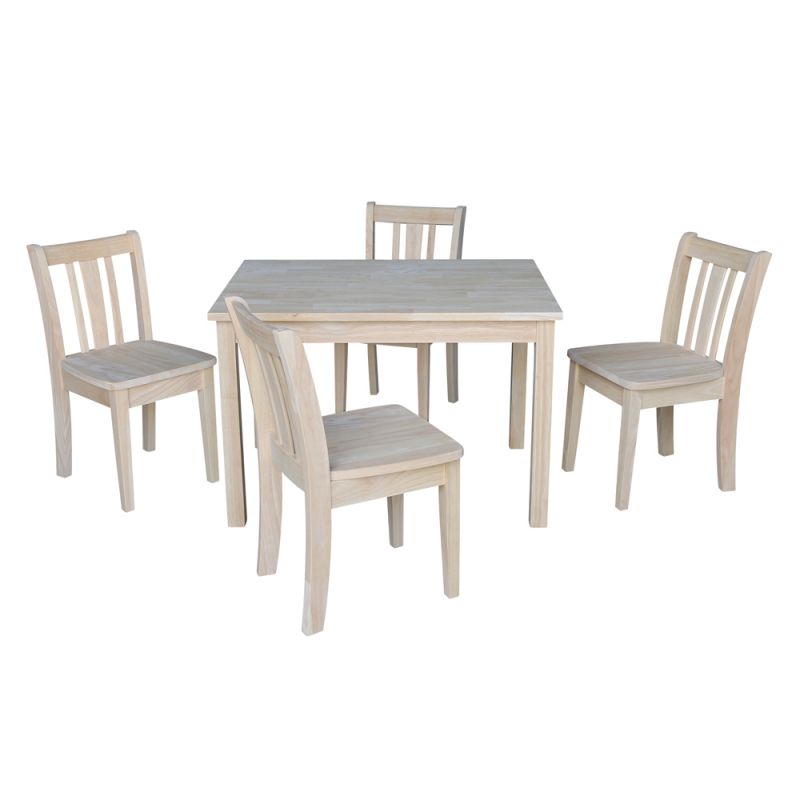 International Concepts - (Set of 5 Pcs) Table with 4 San Remo Juvenile Chairs - K-2532-CC105-4