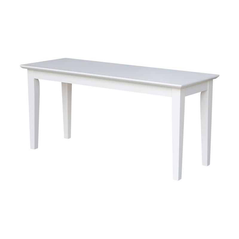 International Concepts - Shaker Styled Bench (RTA) in White Finish - BE08-39