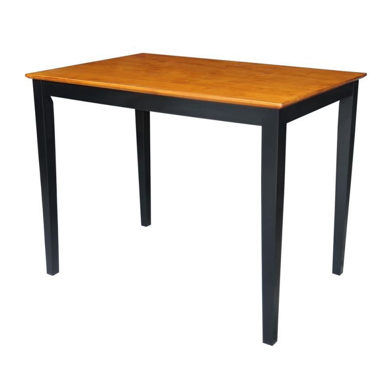 International Concepts - Solid Wood Top Table - Shaker Legs in Black / Cherry Finish - K57-3048-36S