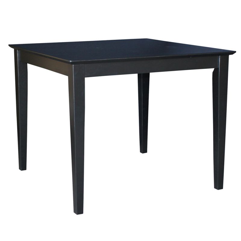 International Concepts - Solid Wood Top Table - Shaker Legs in Black Finish - K46-3636-30S