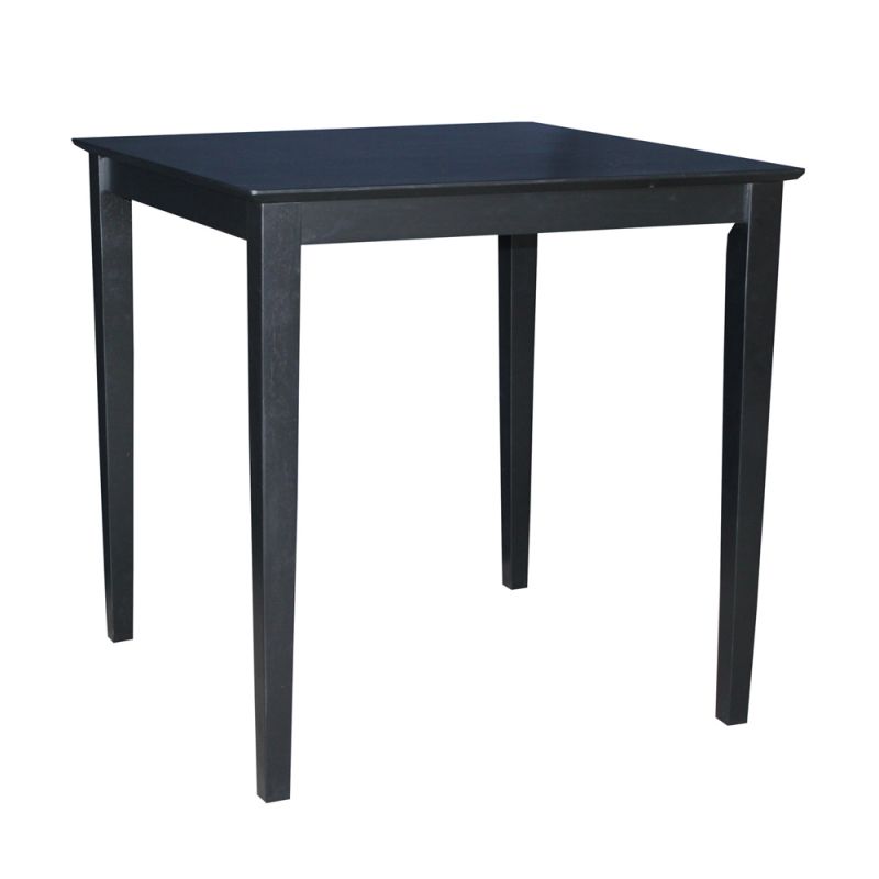 International Concepts - Solid Wood Top Table - Shaker Legs in Black Finish - K46-3636-36S