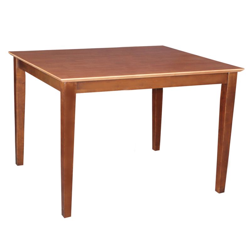 International Concepts - Solid Wood Top Table - Shaker Legs in Cinnemon/Espresso Finish - K58-3048-30S