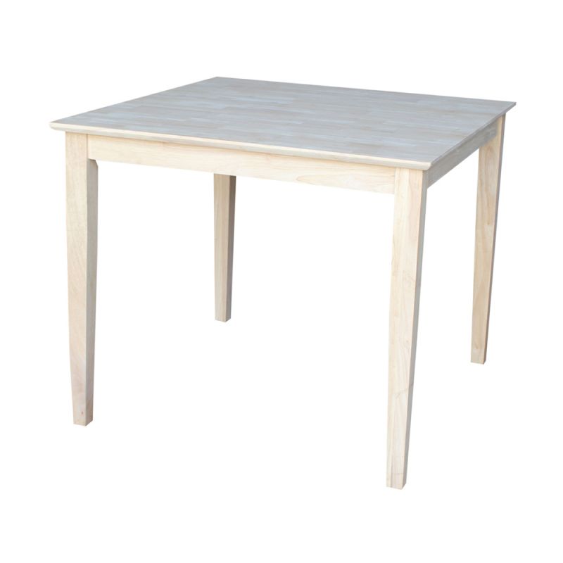 International Concepts - Solid Wood Top Table - Shaker Legs - K-3636-30S