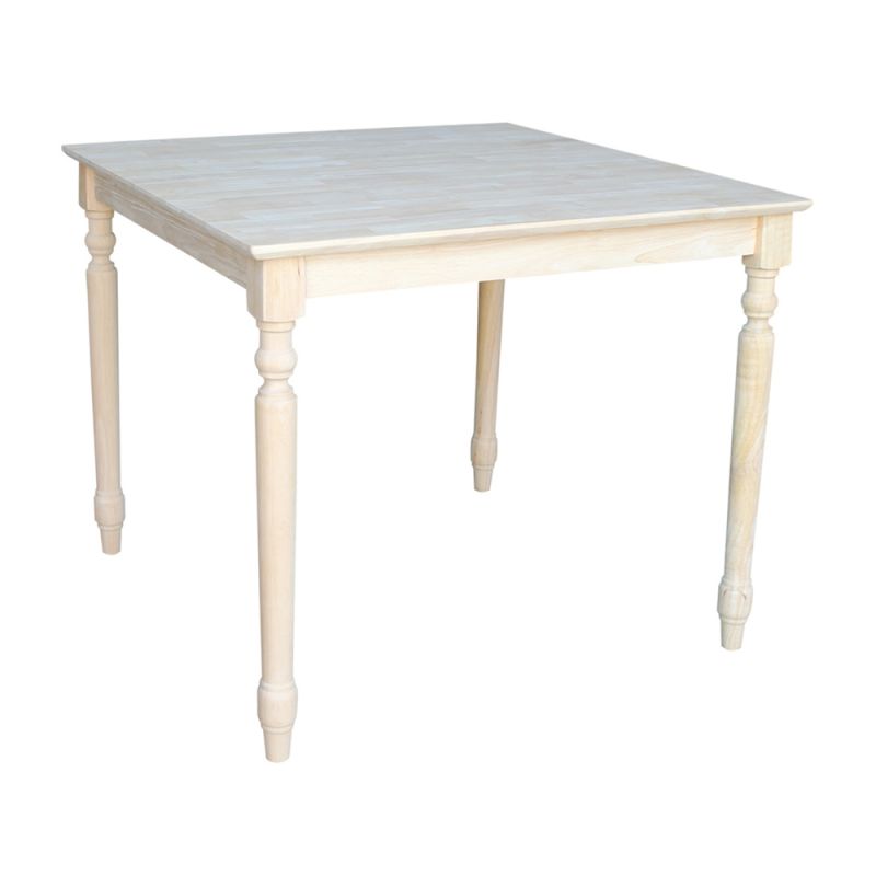 International Concepts - Solid Wood Top Table - Turned Legs - K-3636-330T
