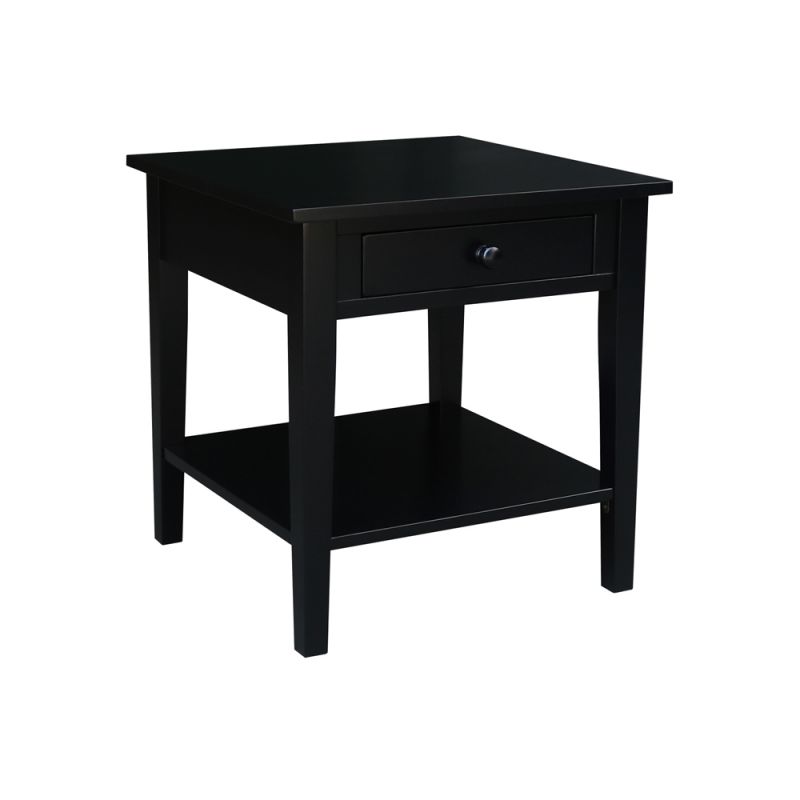 International Concepts - Spencer End Table in Black Finish - OT46-8E