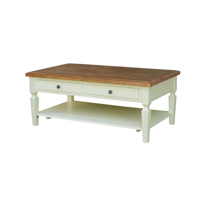 International Concepts - Vista Coffee Table in Hickory/Shell Finish - OT79-15C