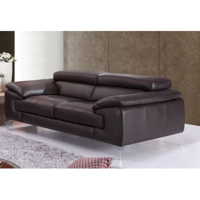 J&M Furniture - A973 Italian Leather Loveseat in Coffee - 179061111-L