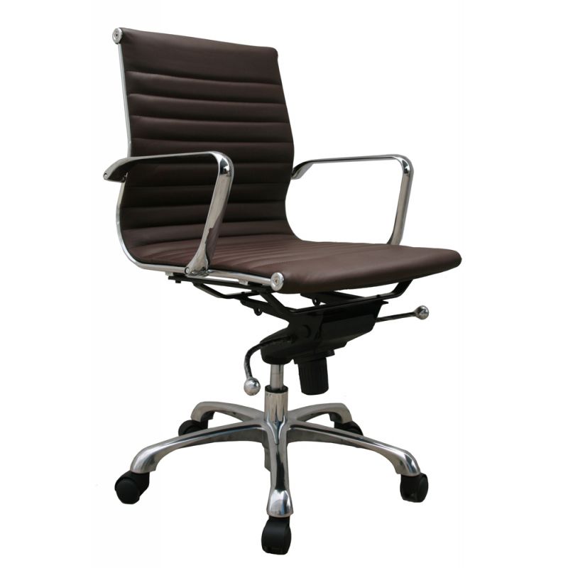J&M Furniture - Comfy Low Back Brown Office Chair - 17652
