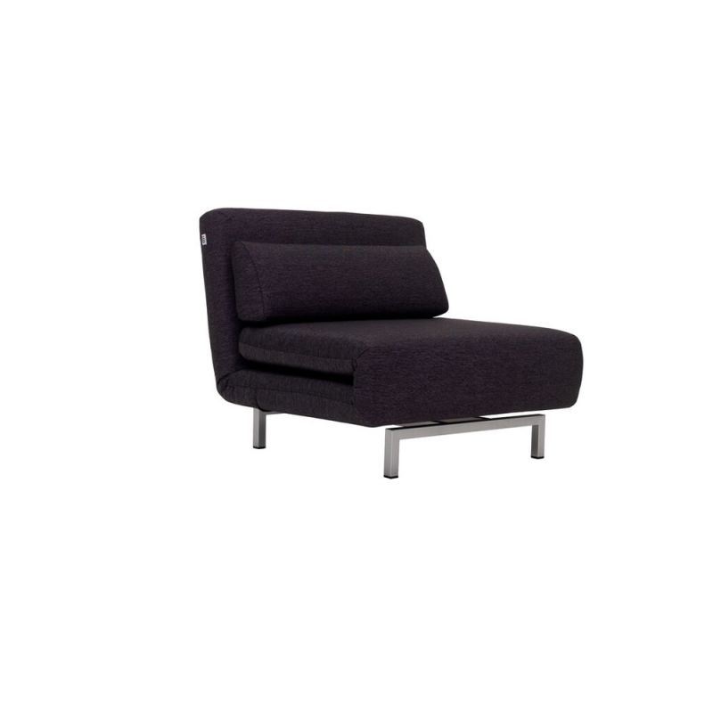 J&M Furniture - Premium Chair Bed LK06-1 in Black Fabric - 176016-BK