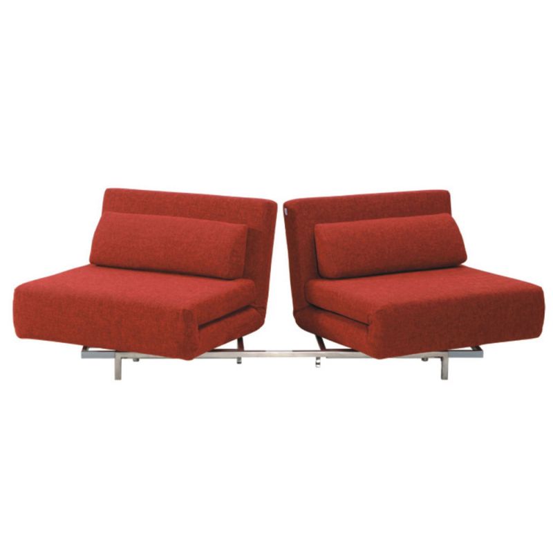 J&M Furniture - Premium Sofa Bed LK06-2 in Red Fabric - 176017-R