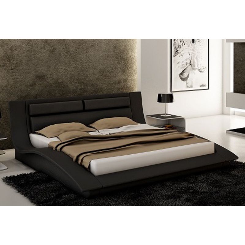 J&M Furniture - Wave Queen Size Bed in Black - 17836-Q