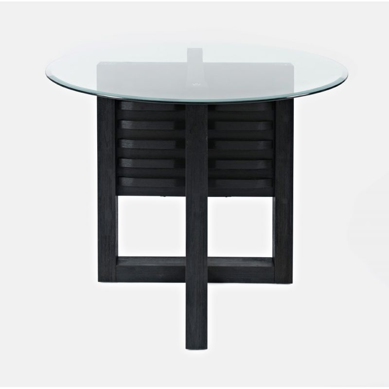 Jofran - Altamonte Round Counter Height Table with Glass Top - Dark Charcoal - 1851-50BG48RD