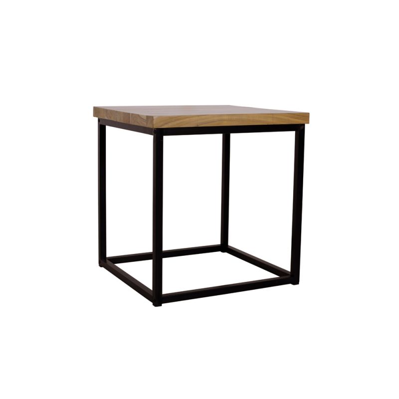 Jofran - Ames Solid Wood Modern End Table - Natural and Black - 2058-3