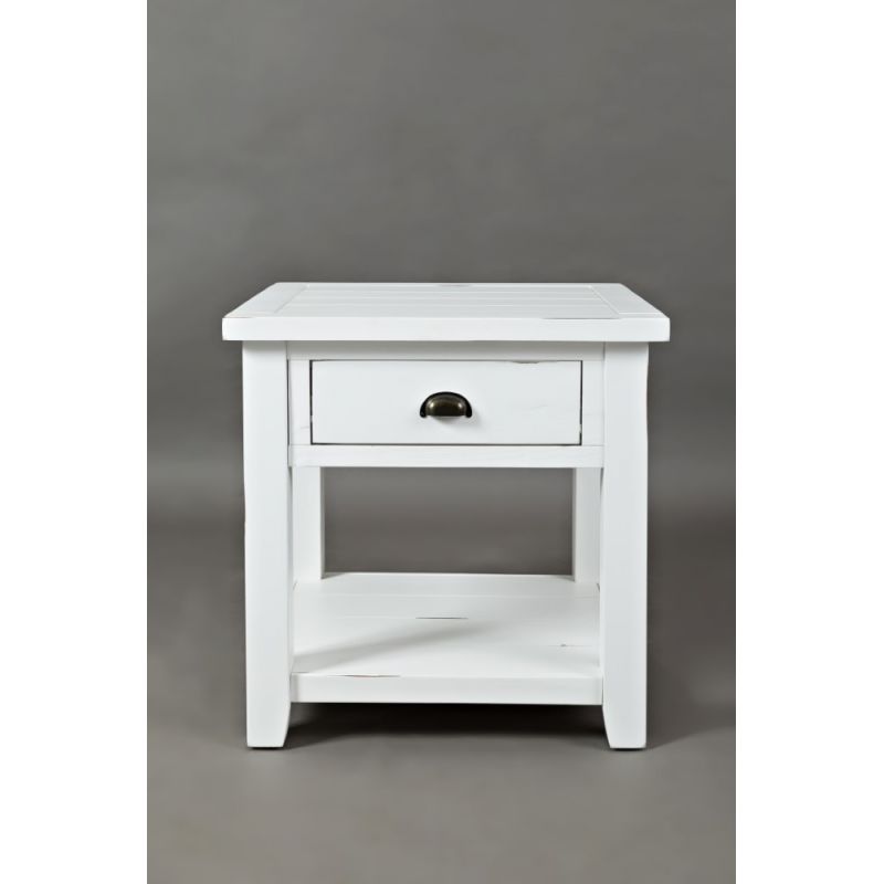 Jofran - Artisan's Craft End Table in eathered white - 1744-3