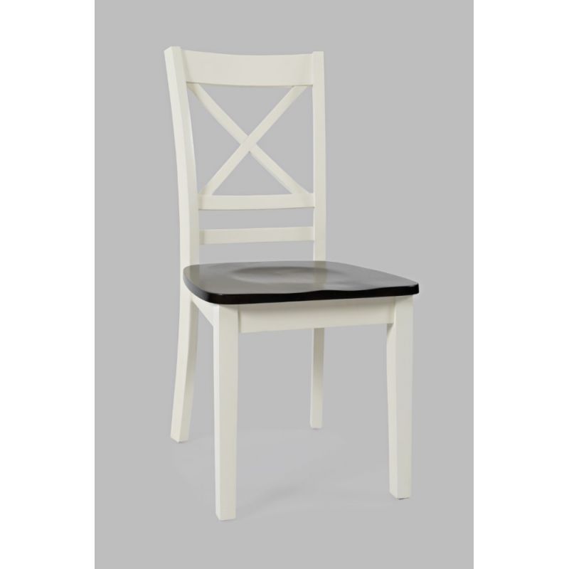 Jofran - Asbury Park X Back Chair in white/Autumn (Set of 2) - 1805-373KD
