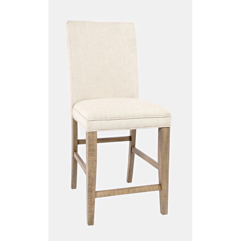 Jofran - Carlyle Crossing Distressed Pine Upholstered Stool (Set of 2) - Distressed Light Brown - 1921-BS425KD