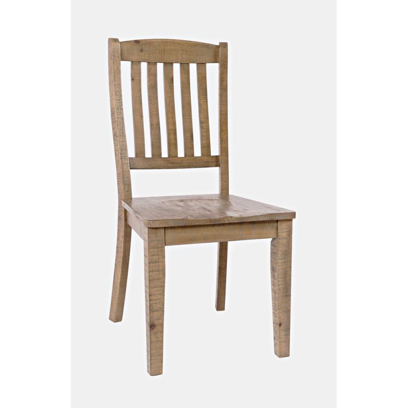 Jofran - Carlyle Crossing Solid Pine Slatback Dining Chair (Set of 2) - Distressed Light Brown - 1921-400KD