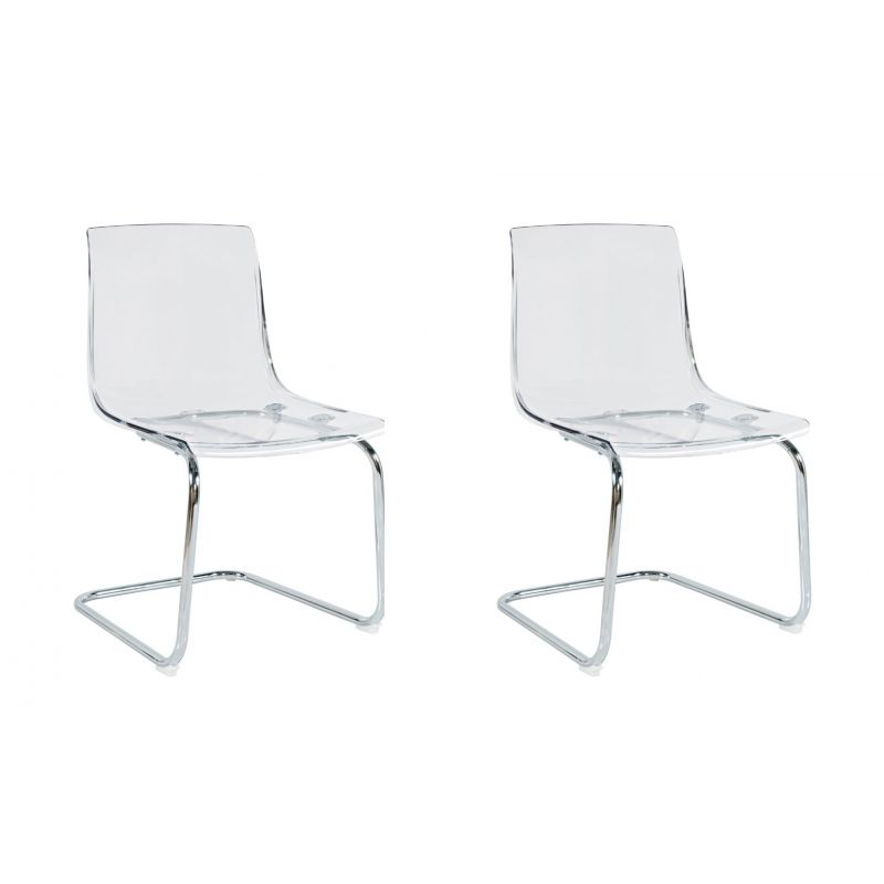 Jofran - Clarity Modern Contemporary Clear Acrylic Dining Chair (Set of 2) - 2271-CLARITY