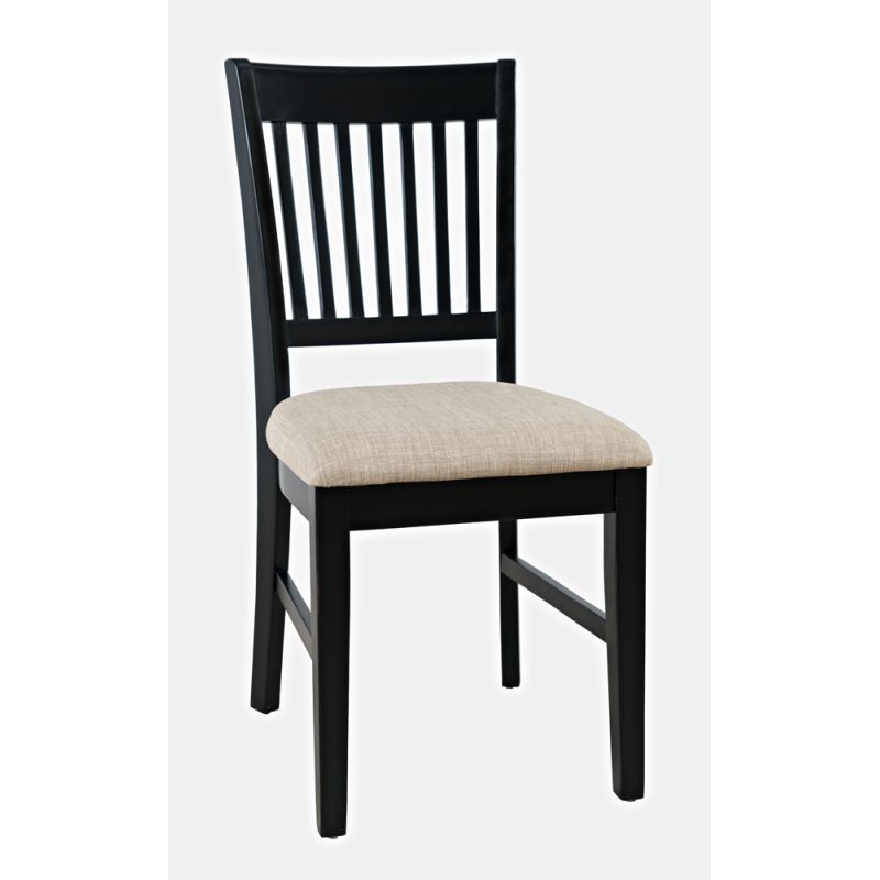 Jofran - Craftsman Slat-Back Upholstered Desk Chair - Antique Black - 275-370KD