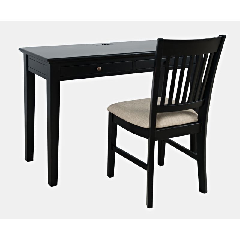 Jofran - Craftsman USB Charging Desk and Chair Set - Antique Black - 275-4820370KDKT
