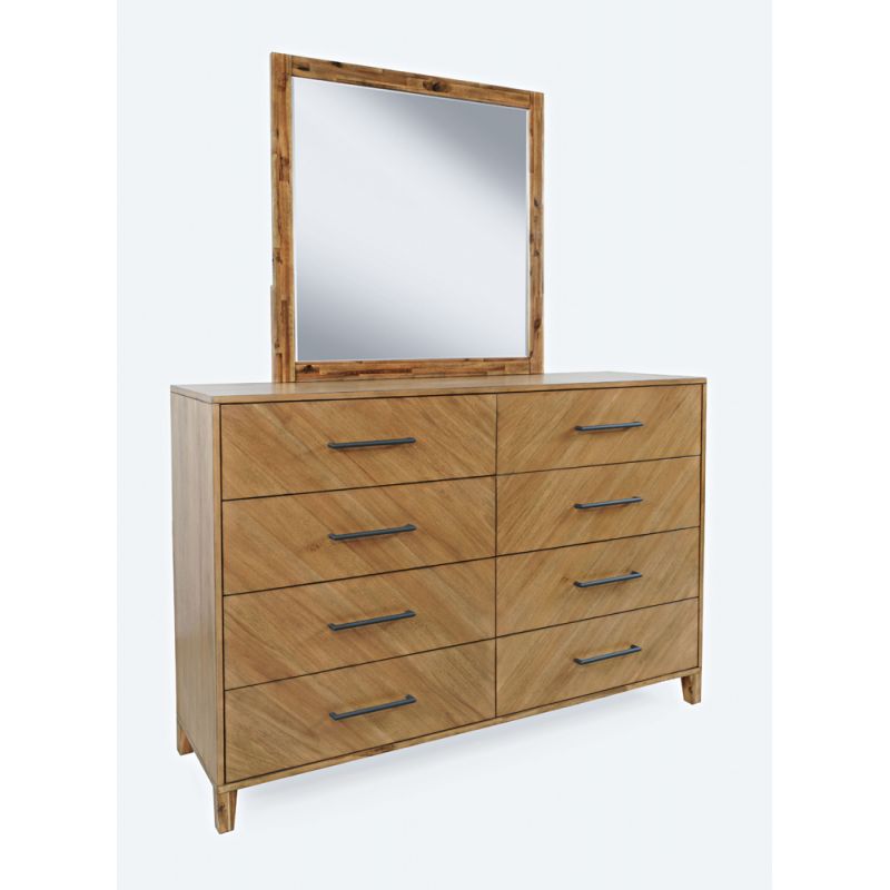 Jofran - Eloquence Mid-Century Modern Dresser with Mirror - 2175-1020KT