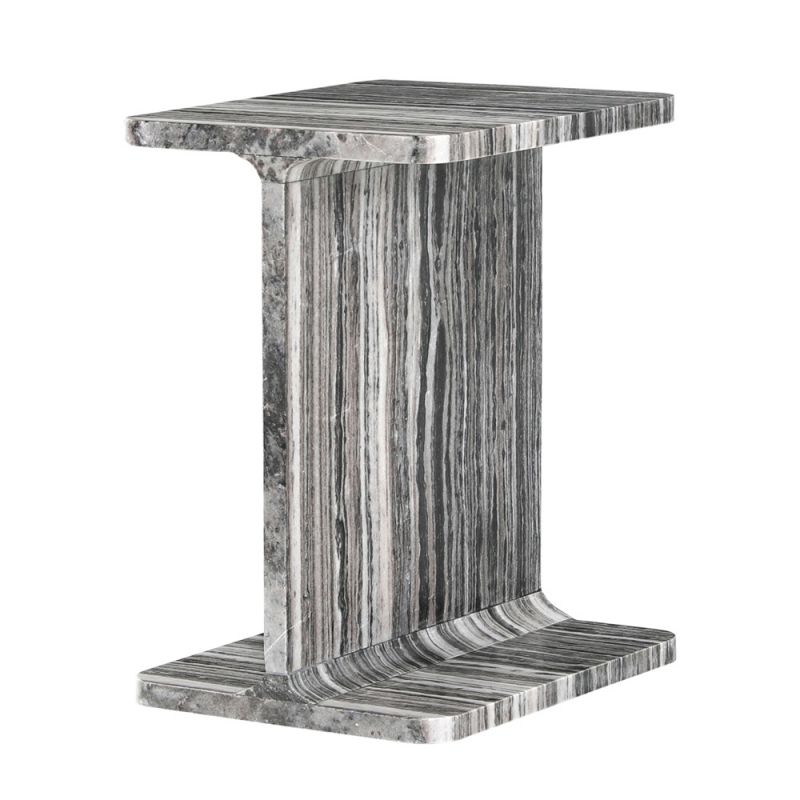 Jofran - Enzo Luxury Genuine Solid Marble Icon End Table - 2330-ENZOBST