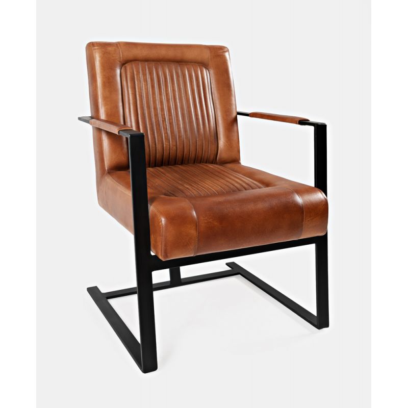 Jofran - Genuine Leather Sled Chair - Saddle - MAGUIRE-CH-SADDLE