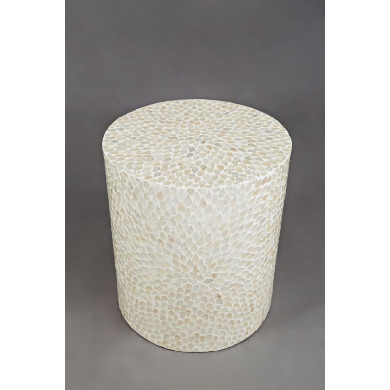 Jofran - Global Archive Small Terrazzo Capiz Shell Accent Table - Natural - 1730-2814NAT
