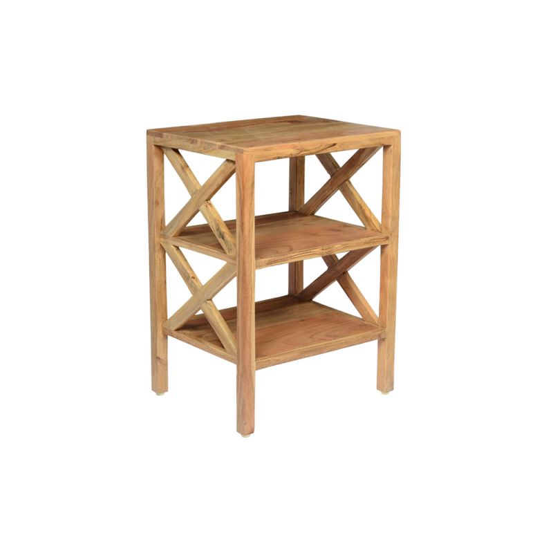 Jofran - Global Archive Solid Wood X-Side Accent Table - Natural - 1730-37