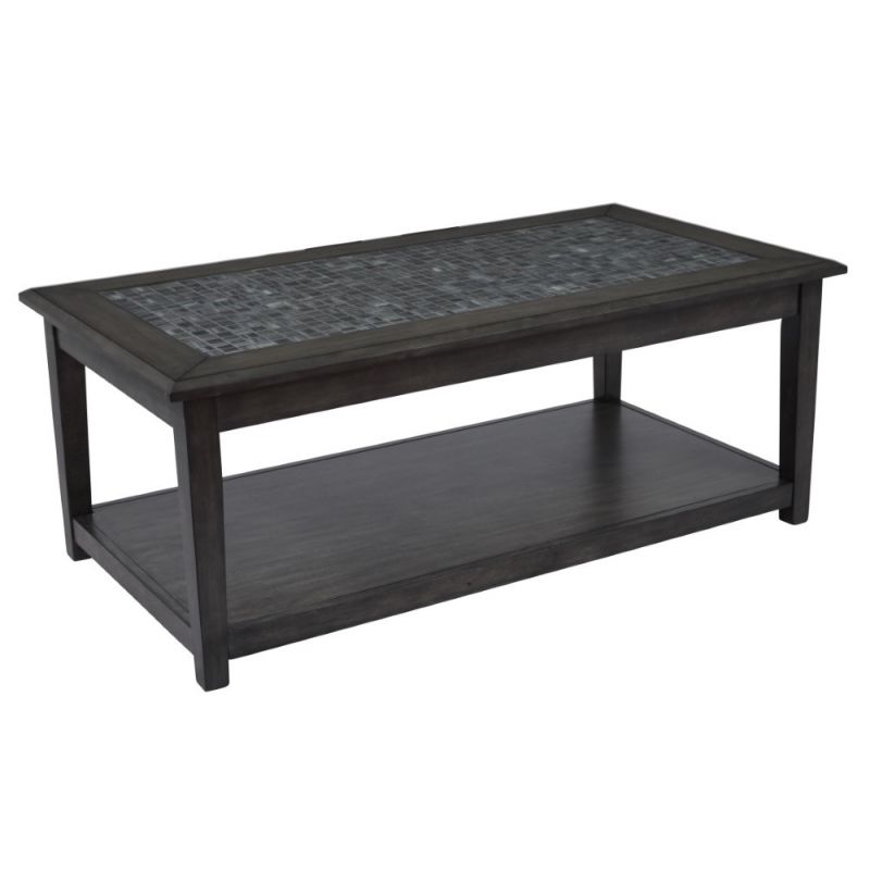 Jofran - Grey Mosaic Cocktail Table in Castered - 1798-1