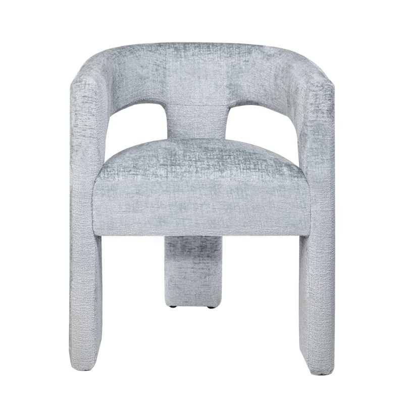 Jofran - Gwen Modern Luxury Jacquard Fabric Upholstered Sculpture Armchair, Blue - 2271-GWENCHBLU