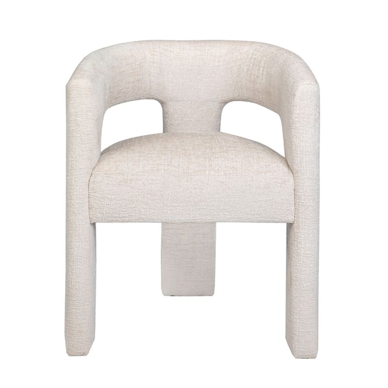 Jofran - Gwen Modern Luxury Jacquard Fabric Upholstered Sculpture Armchair, Natural - 2271-GWENCHNAT