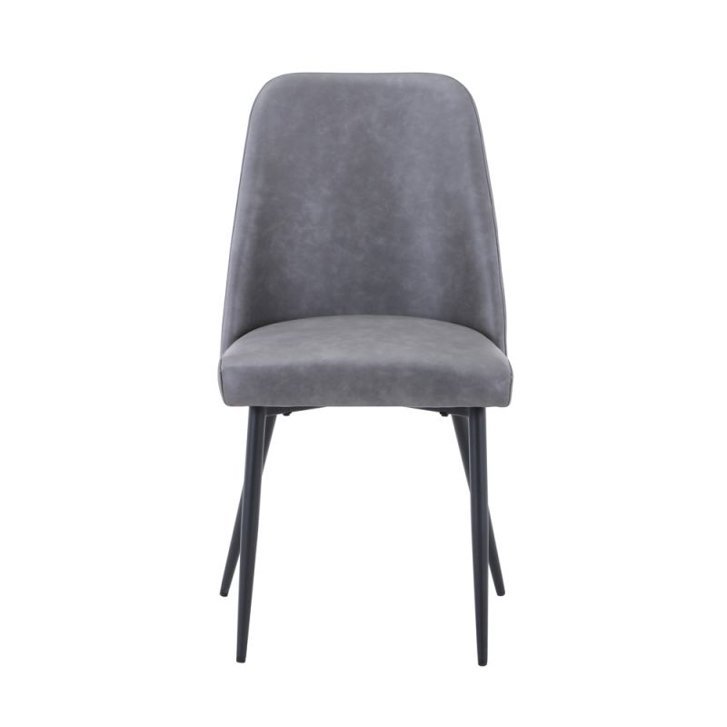 Jofran - Maddox Mid-Century Modern Faux Leather Upholstered Dining Chair (Set of 2) Grey - 2271-MADDOXCHGRY